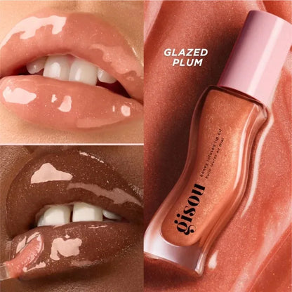 Gisou Autumn/Winter Limited Edition Lip Oil Gloss — Long-Lasting Moisturizing, Plumping & Exfoliating Milky Mocha Lip Care