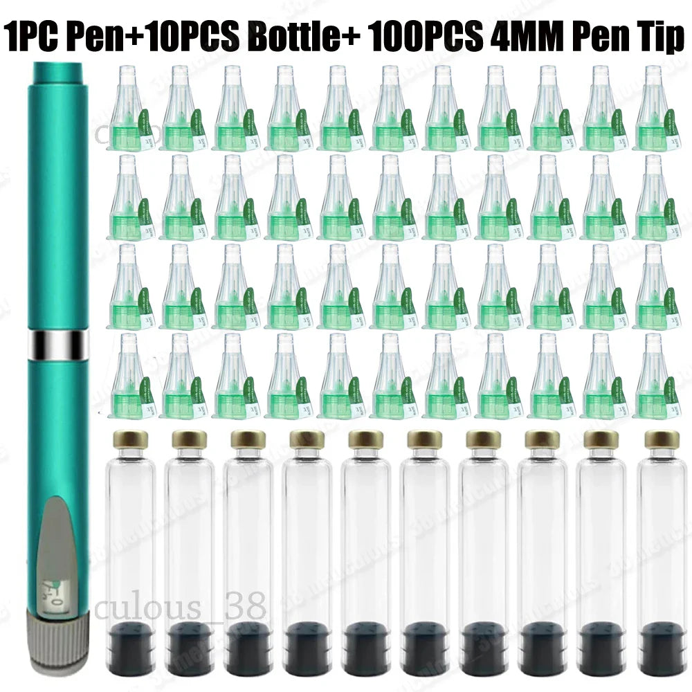 Magic Pen 3ml Empty Cartridge Kit — 4mm Pen Tip Cassette Bottle for Lilly Insulin Pen, Sterile Individual Packaging