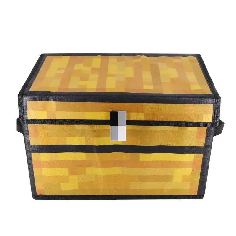 Minecraft-Inspired Large Chest Storage Box – Foldable Dustproof Organizer for Clothes, Blankets & Home Decor