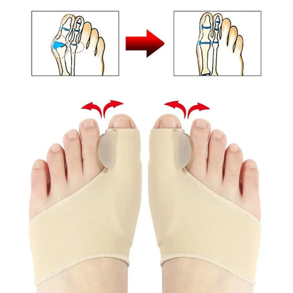2PCS Toe Separators & Hallux Valgus Bunion Corrector – Foot Bone Adjusters, Pedicure Sock Straightener, Orthotics Correction Tools