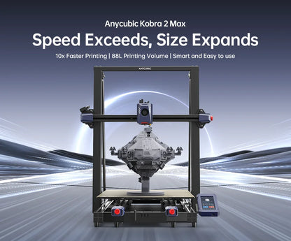 ANYCUBIC Kobra 2 Max Large 3D Printer – 500×420×420mm Build Size, 500mm/s Speed, Smart App Control