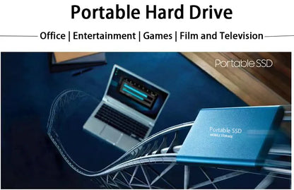 USB 3.0 Type-C SSD External Hard Drive 500GB/1TB/2TB - Ultra-Fast 1.8" Portable Storage for Laptops & Desktops