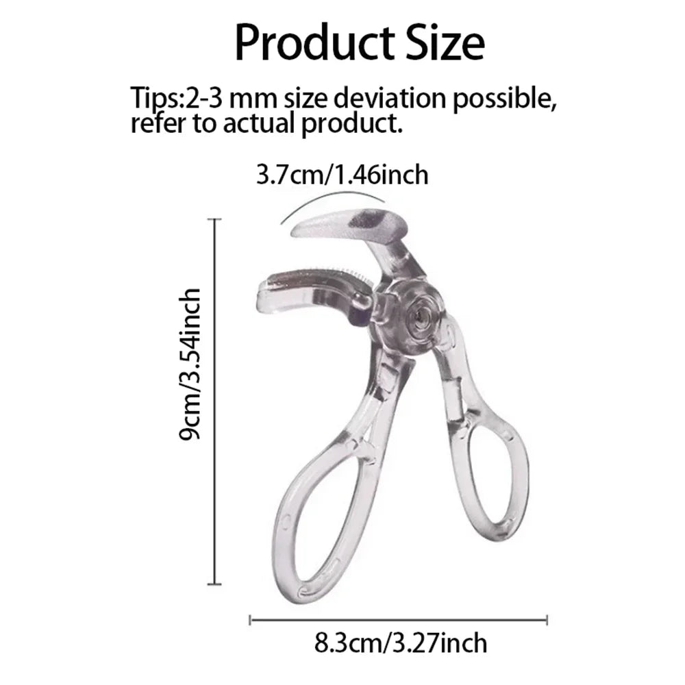 Dual-Type Eyelash Curler with Comb – Wide & Partial Clip, Waterproof, Long-Lasting Natural Curl, Unisex