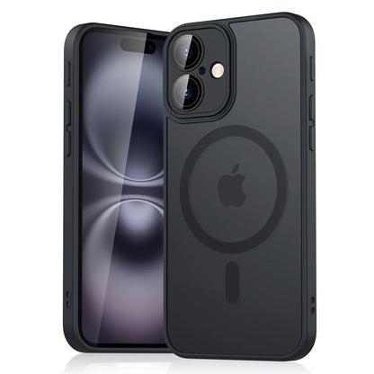 Luxury Magnetic Matte Translucent Armor Case - Shockproof MagSafe Cover for iPhone 11-16 with Wireless Charging Support