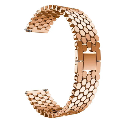 22mm/20mm Stainless Steel Strap for Samsung Galaxy Watch 3, Gear S3, Active 2 & Huawei/Amazfit Watch Bracelet