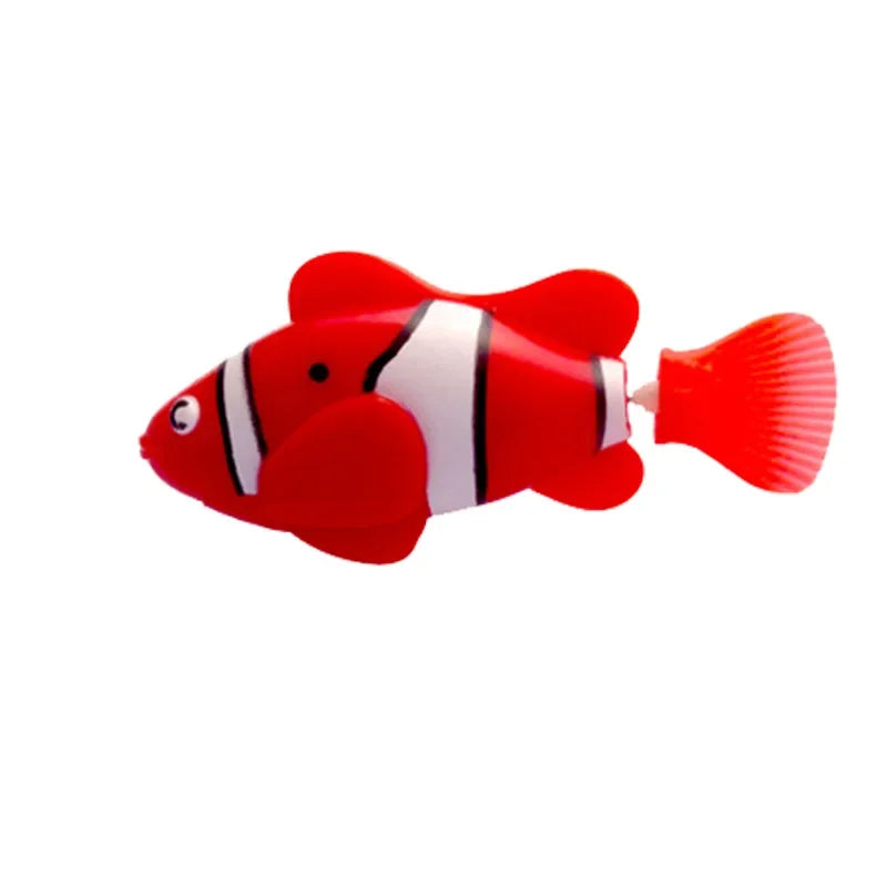 LED Interactive Cat Toy Robot Fish – Glowing Electric Swimming Motion Toy to Stimulate Kitten Hunting Instincts & Playful Exercise