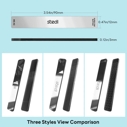 Stedi Hobby Model Polishing Tools – 3 PCS Precision Glass Files, 320/400/6000 Grit for Model Crafting