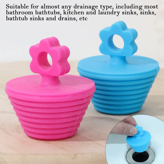 Universal Silicone Bathtub Plug Replacement - Anti-Clogging Drain Stopper for Showers, Sinks and Bathtubs