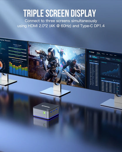 GMKtec G2 Mini PC – Intel 12th Gen Alder Lake N100, Windows 11 Pro, 12GB DDR5 RAM, 512GB SSD, WiFi 6 & BT5.2 Desktop Computer