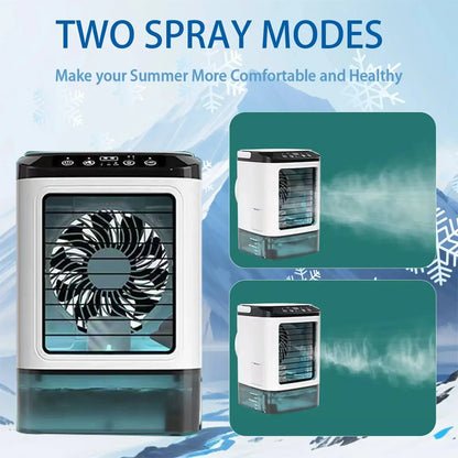 Portable Mini Air Conditioner – 3-Speed Small AC Unit with 900ML Water Tank, Electric Fan and Humidifier for Bedroom & Office