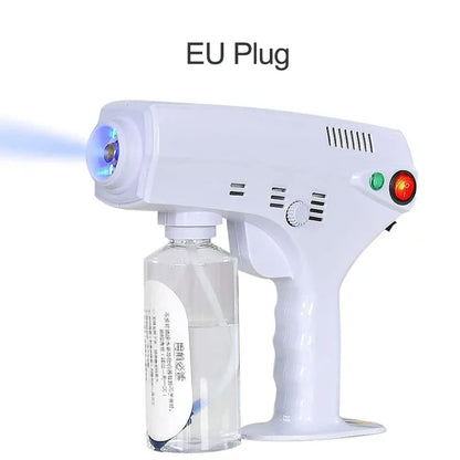 Portable Nano Steam Gun Hair Care Sprayer — Blue Micro Mist Hydration Machine for Hot Dyeing & Hair Steaming