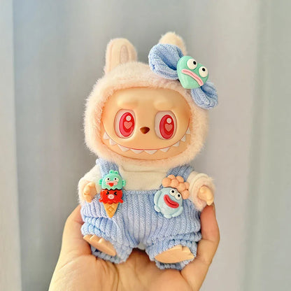 13 Styles Cute Mini Plush Doll Clothes - Outfit Accessories for Kpop Exo Labubu II Idol Dolls, Jumpsuits & Party Clothing