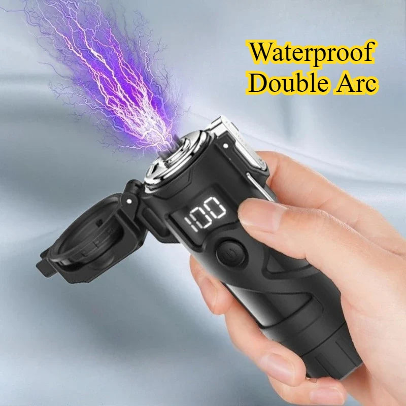 Dual Arc USB Lighter & Flashlight — Windproof Portable Plasma Ignition Survival Tool