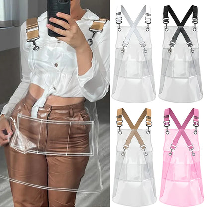 TPU Transparent Apron: Oil-Proof Fashionable Apron for Barber, Chef, Kitchen, Baking, Painting - Men's & Women's Antifouling Work Apron