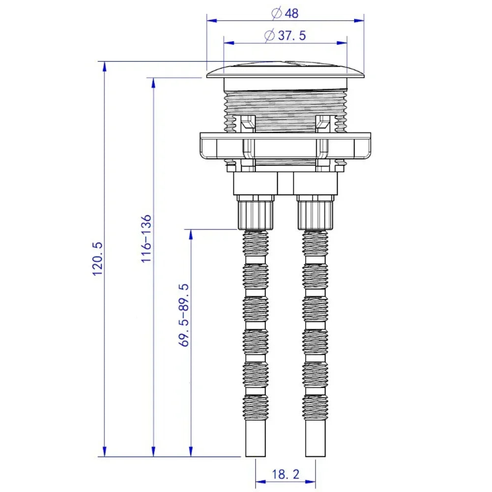 38mm Brushed Brass Toilet Flush Cistern Button – High-Quality DIY & Professional Use