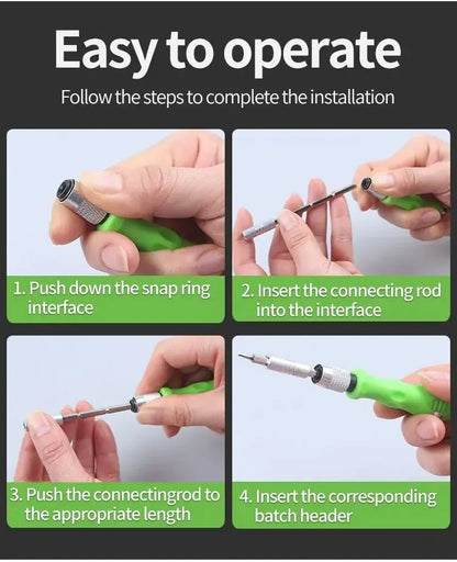 Mini 32-in-1 Precision Screwdriver Set – Magnetic Phillips Bits, Multifunctional Hand Tool Kit for Phone, Watch, Glasses & PC Repair