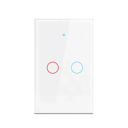 Tuya WiFi Smart Home Switch - US/EU Glass Touch Panel, Voice & Wireless Remote Control Compatible with Alexa & Google Home