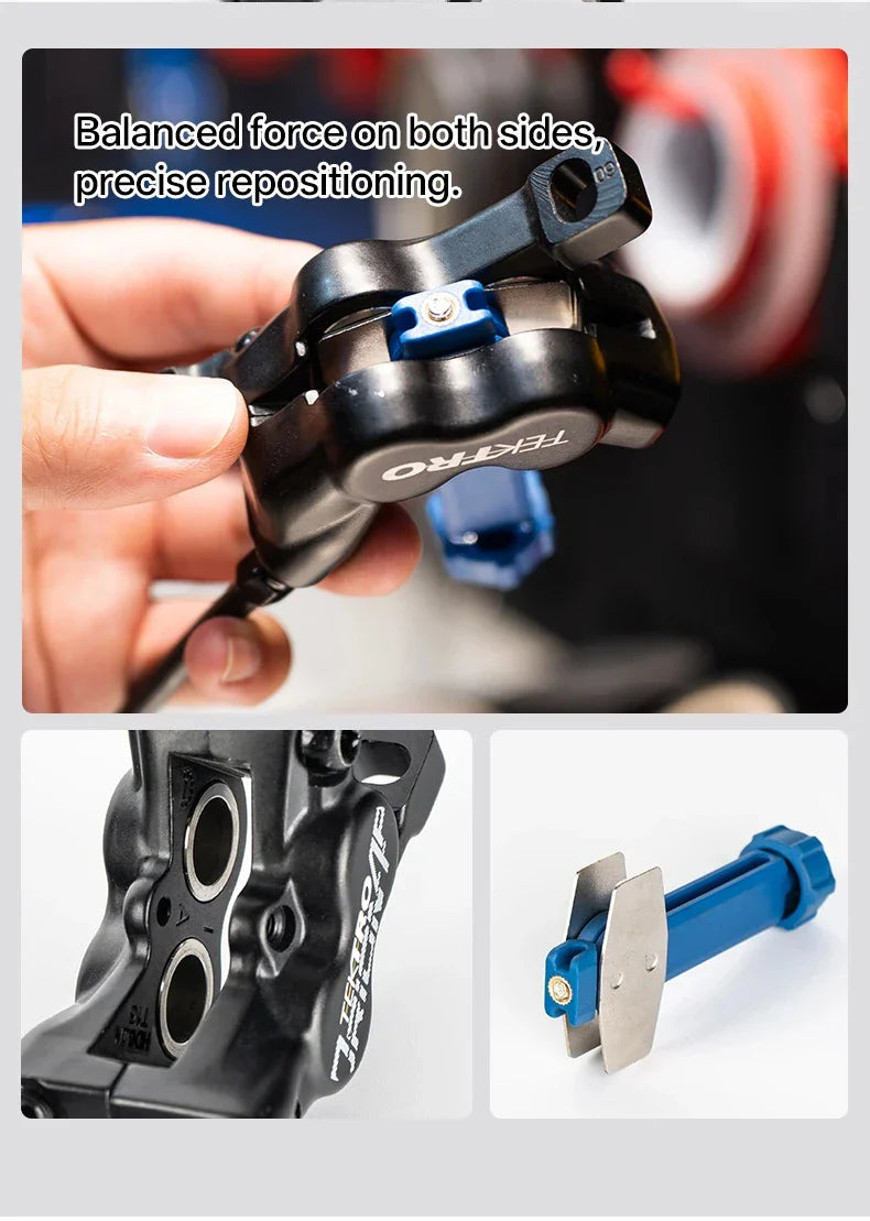 Durable Steel Bicycle Brake Pad Spreader – 360° Rotatable Hydraulic Disc Brake Caliper Piston Reset Tool