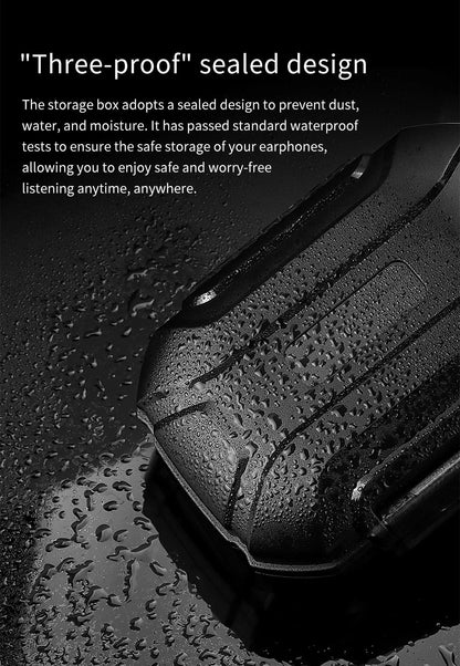 Earphone Accessories Hard Case – Waterproof, Shockproof, Dustproof Portable Storage Bag with Large Capacity