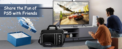 PS5 Travel Case - Protective Carry Bag for PS5 Disc/Digital Console, Controllers, Game Cards & Headset