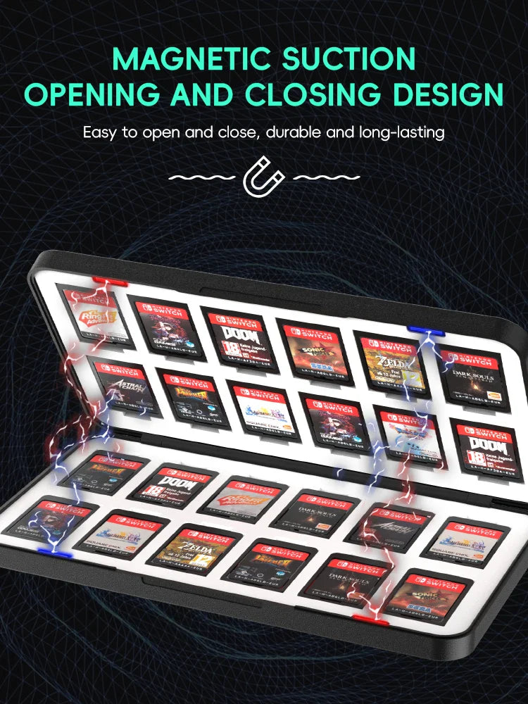 24 in 1 Game Card Case Holder - Hard Shell Protective Storage Box for Nintendo Switch/Lite/OLED Accessories