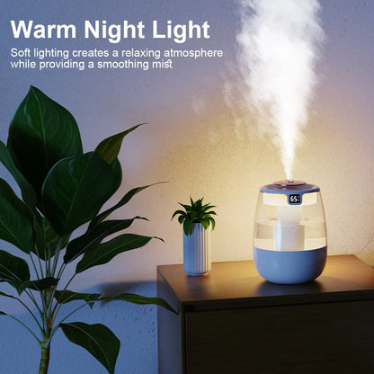 1300ML Air Humidifier – Double Spray Port Essential Oil Diffuser with USB & Light for Home and Office