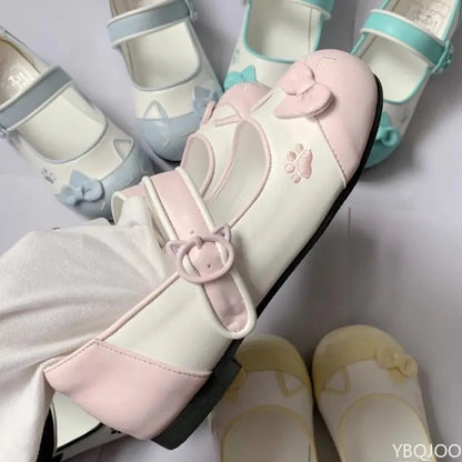 Spring Autumn Confused Kitten Round Head Shoes – Cute, Comfortable Low-Follow Women’s Flats