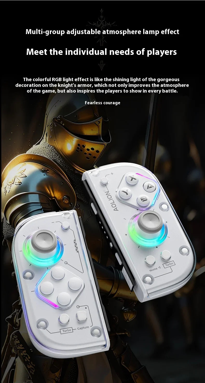 Aolion J20 Knight Wireless Gamepad — Motion-Sensing Custom Joystick for NS Joycon, Left & Right Switch Game Accessories