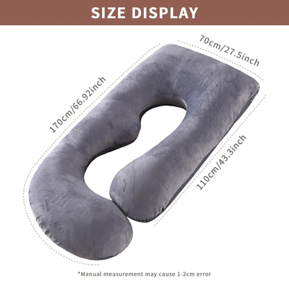 G-Shaped Pregnancy Pillow – Full Body Maternity Sleeping Pillow with Removable Cover for Belly Support