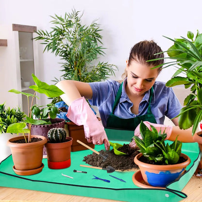 Waterproof Gardening Mat - Thickened Reusable Plant Repotting Pad for Soil Changing & Pot Transplanting