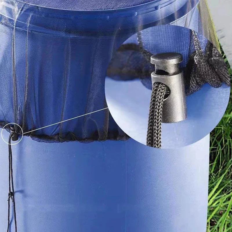 Mesh Cover Netting for Rain Barrels - Water Collection Buckets Cover, Tank Protection Lid Rain Collect Tool, Garden Supplies