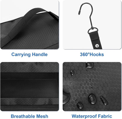 High-Capacity Travel Suitcase Organizer – Hanging Shelve & Packing Cube Collapsible Storage Bags