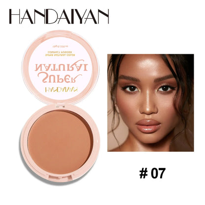 8-Color Matte Pressed Face Powder – 24H Oil Control, Full Coverage Waterproof Setting Foundation