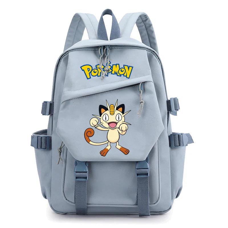 Pokemon Waterproof Women’s Backpack – Pikachu, Gengar, Snorlax Schoolbag for Girls & Students