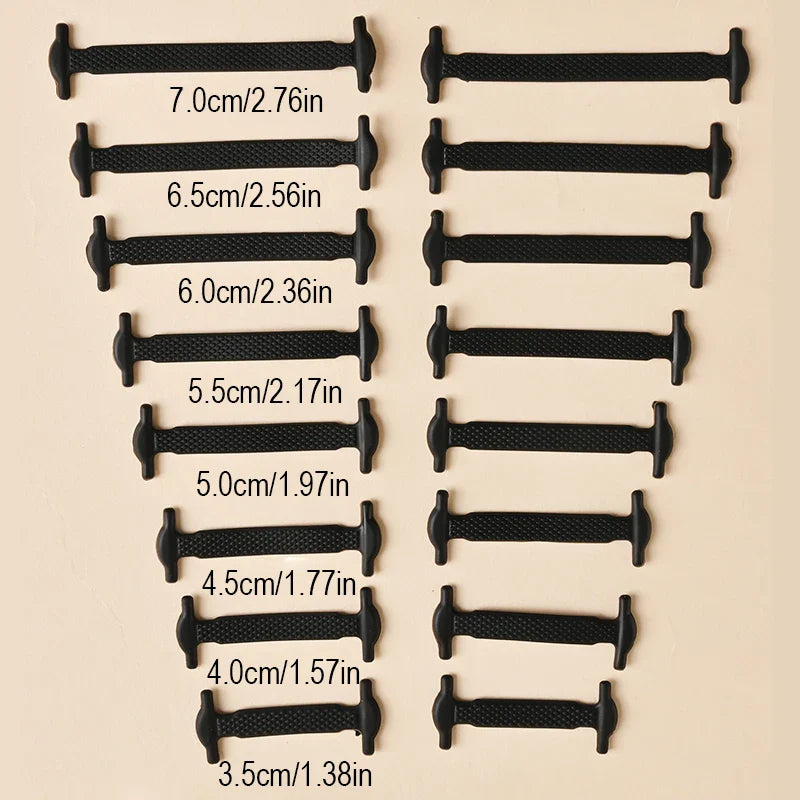 16pcs Silicone No Tie Shoelaces: Elastic Creative Lazy Laces in 12 Colors - Easy Rubber Lace Replacement