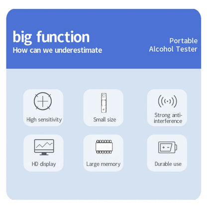 Professional High Sensitivity Breathalyzer - Non-Contact Alcohol Tester with Type-C Charging, Portable Alcoholometer