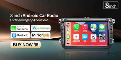 GRANDnavi Android 13 Car Radio GPS - 2Din Multimedia Player for VW, Skoda Octavia, Golf 5/6, Passat B6, Polo, Jetta