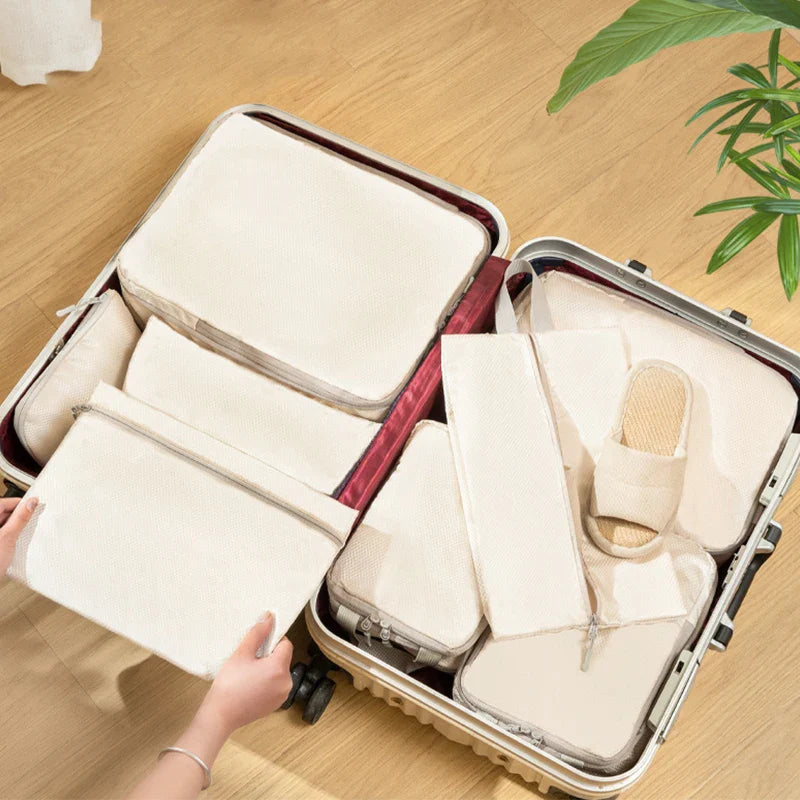 4pcs Travel Packing Cubes | Portable Waterproof Clothes Organizer Bags for Suitcase & Handbag