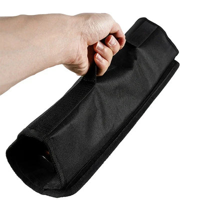 Black Chef Knife Roll Bag – 5-Pocket Oxford Fabric Portable Kitchen Knife Storage & Carrying Case for Cooking Tools
