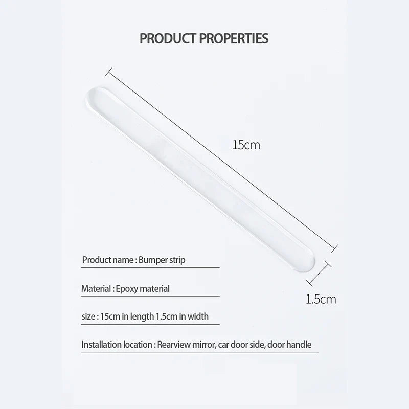 Protect Your Car: Transparent Anti-Scratch Door Edge Protection Strips - Bumper Scuff Plate and Rearview Mirror Anti-Collision Sticker for Added Safety