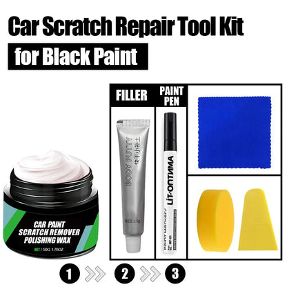 Car Scratch Remover Kit — Auto Swirl & Scratch Repair Polishing Compound with Anti-Scratch Wax