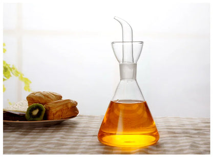 High Borosilicate Glass Oil & Vinegar Pot – Leak-Proof Kitchen Seasoning Bottle