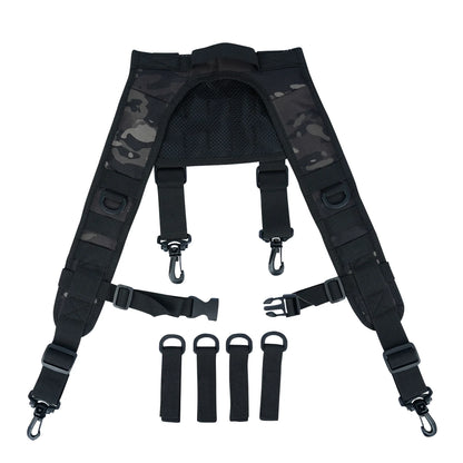 Tactical Police Suspenders — Adjustable Duty Belt Harness with 4 Tool Belt Loops for Law Enforcement
