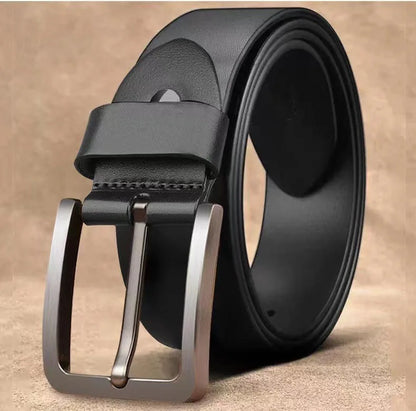 Men’s Luxury Designer PU Leather Belt – Adjustable Alloy Buckle for Jeans & Business (105-125cm)