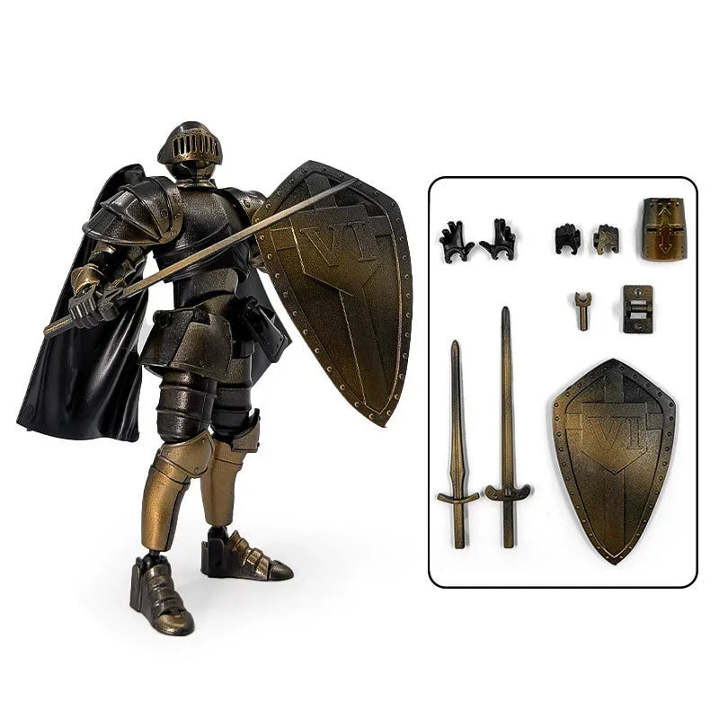 3D Printed Multi-Joint Action Figures – Medieval Knight Series, Creative Stress-Relief Toy, Handmade Gift for Kids
