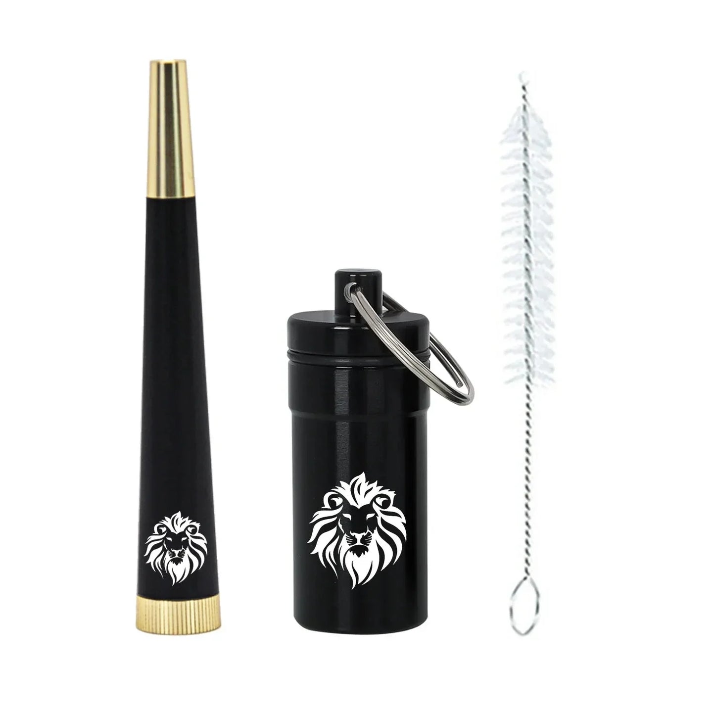 NEW Smoke Kit - Herb Pipe & Stash Jar with Customizable Patterns, Metal Pill Bottle, Portable Smoking Accessories & Clean Brush