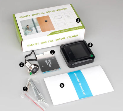 2.4" Smart Digital Door Viewer — 120° HD Security Camera, 240x320 Visual Doorbell, 300K Pixels
