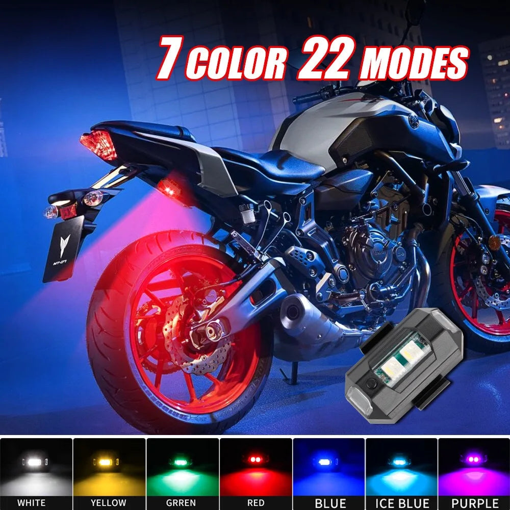 USB LED Motorcycle & Drone Strobe Light | Anti-Collision Mini Flashing Warning Signal | Night Flying Bike & Aircraft Light