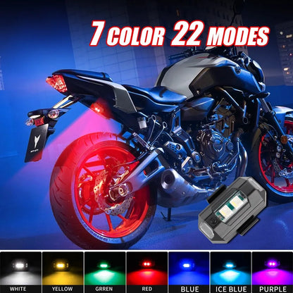 USB LED Motorcycle & Drone Strobe Light | Anti-Collision Mini Flashing Warning Signal | Night Flying Bike & Aircraft Light