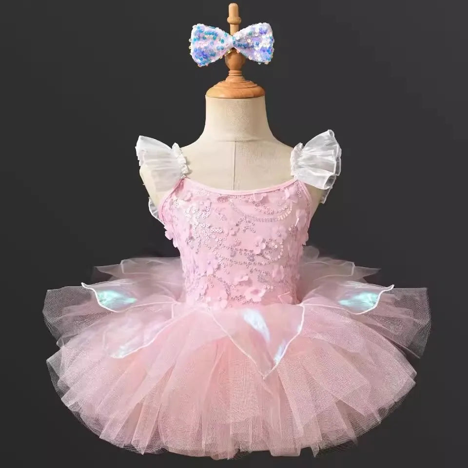 Girls Princess Ballet Tutu Dress - Elegant Stage Performance and Party Dance Costume